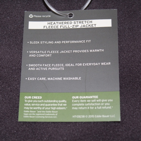 EDDIE BAUER HEATHERED FLEECE JACKET W/ VIZIO LOGO - Picture 8 of 8